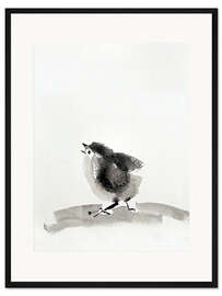 Gerahmter Kunstdruck Küken Aquarell