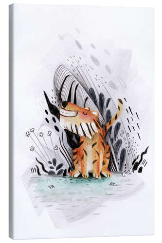 Canvas-taulu Happy tiger