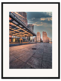Gerahmter Kunstdruck Berliner Bahnhof "Potsdamer Platz"