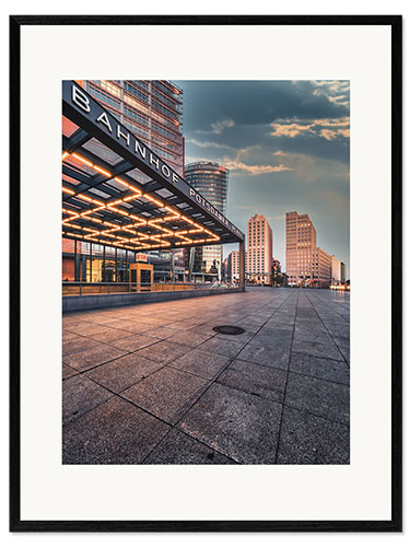 Stampa artistica con cornice Berlin station "Potsdamer Platz"