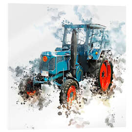 Acrylglasbild Oldtimer Traktor Lanz