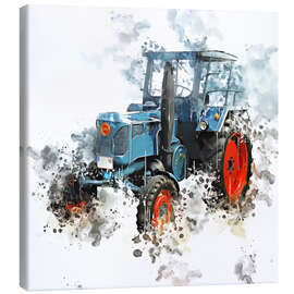 Lærredsbillede  Oldtimer tractor Lanz - Peter Roder