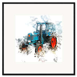 Impression artistique encadrée Oldtimer tractor Lanz