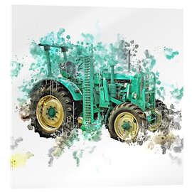 Acrylglasbild Oldtimer Traktor MAN