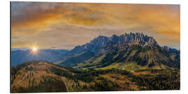 Aluminium print Hochkönig in autumn, Alps