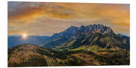 Foam board print Hochkönig in autumn, Alps