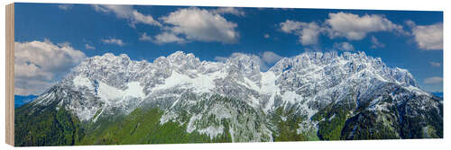 Holzbild Wilder Kaiser Panorama, Alpen