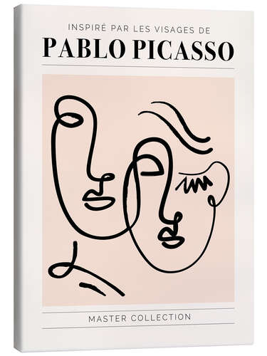 Leinwandbild Pablo Picasso - Inspiré par les visages II