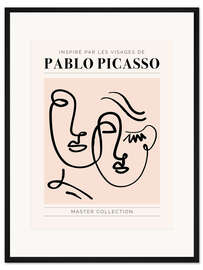 Gerahmter Kunstdruck Pablo Picasso - Inspiré par les visages II