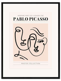 Framed art print Pablo Picasso - Inspiré par les visages II