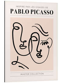 Magnettafel Pablo Picasso - Inspiré par les visages II