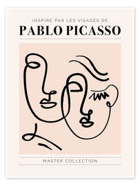 Poster Pablo Picasso - Inspiré par les visages II