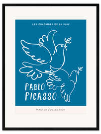 Innrammet kunsttrykk Pablo Picasso - Les colombes de la paix
