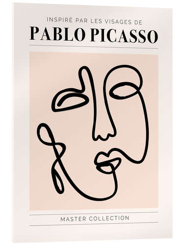 Stampa su vetro acrilico Pablo Picasso - Inspiré par les visages I