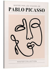 Tableau en aluminium Pablo Picasso - Inspiré par les visages I