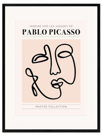 Framed art print Pablo Picasso - Inspiré par les visages I