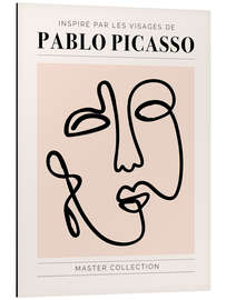Magnettafel Pablo Picasso - Inspiré par les visages I
