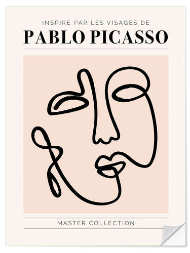 Wall sticker Pablo Picasso - Inspiré par les visages I