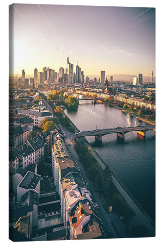 Lærredsbillede Frankfurt am Main, the skyline from above