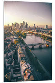 Magnettafel Frankfurt am Main, die Skyline von oben
