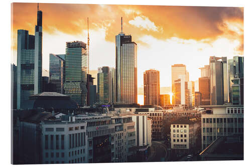 Tableau en verre acrylique Frankfurt am Main in the middle of the skyline