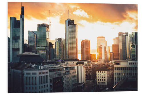 Hartschaumbild Frankfurt am Main mitten in der Skyline