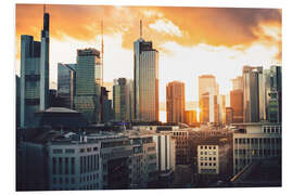 Foam board print Frankfurt am Main in the middle of the skyline