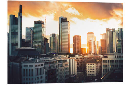 Tableau en plexi-alu Frankfurt am Main in the middle of the skyline