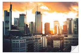 Selvklebende plakat Frankfurt am Main in the middle of the skyline