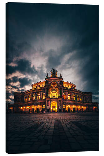 Canvas print Semperoper Dresden - Dramatic