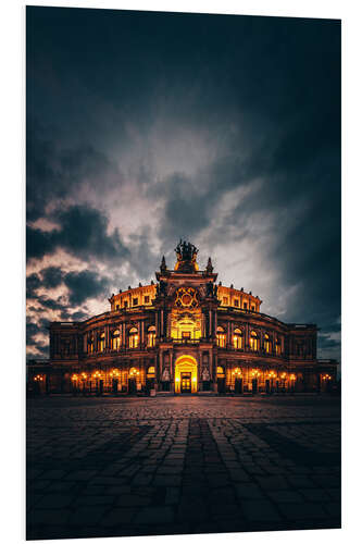 Cuadro de PVC Semperoper Dresden - Dramatic