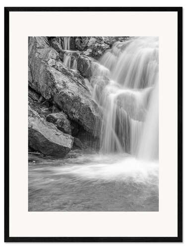 Impresión de arte enmarcada Ova da Bernina waterfall