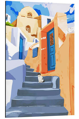 Tableau en aluminium Cat in Greece