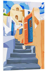 Foam board print Cat in Greece