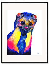 Framed art print Curious Marten