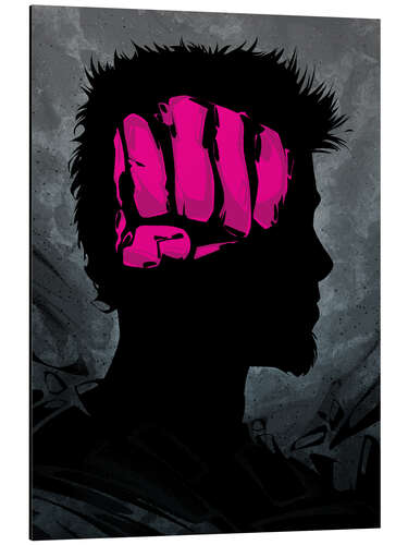 Quadro em alumínio Fight Club Fist Brain