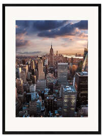 Inramat konsttryck New York Cityscape