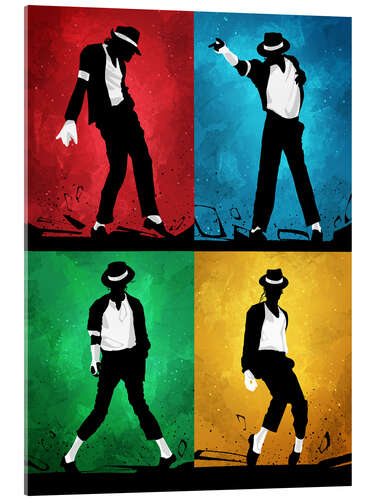 Acrylic print Michael Jackson Silhouettes