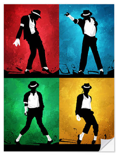 Vinilo para la pared Michael Jackson Silhouettes