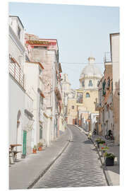 Foam board print Pastel Procida Island Street