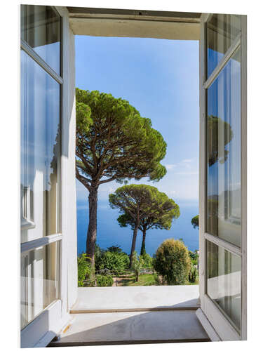 Foam board print View of the garden, Capri, Italy