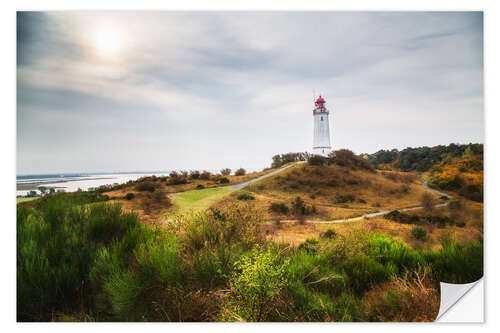 Selvklebende plakat Dornbusch lighthouse - Hiddensee Island