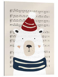 Gallery print Christmas music  bear