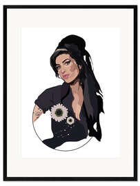 Impression artistique encadrée Amy Winehouse II