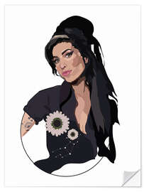 Selvklebende plakat Amy Winehouse II