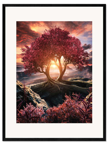 Plakat artystyczny premium w ramie Unity