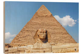 Holzbild Sphinx und Pyramide