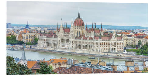 Acrylic print Hungarian Parliament from the roofs