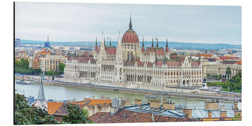 Cuadro de aluminio Hungarian Parliament from the roofs