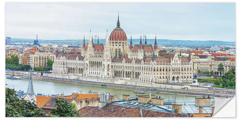 Selvklebende plakat Hungarian Parliament from the roofs